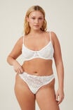 Butterfly Lace G String Brief, CREAM - alternate image 4