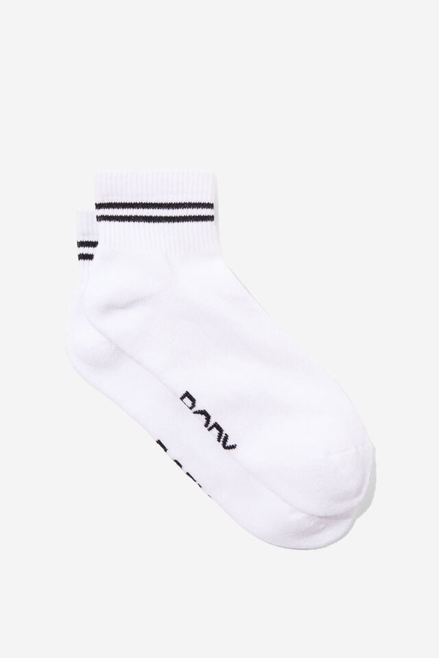 Body Mid Crew Rib Sock, WHITE/BLACK