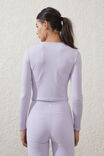 Active Rib Fitted Longsleeve Top, LILAC LIGHT - alternate image 3