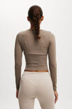 Ultra Soft Fitted Long Sleeve Top, DUSKY GREEN - alternate image 3