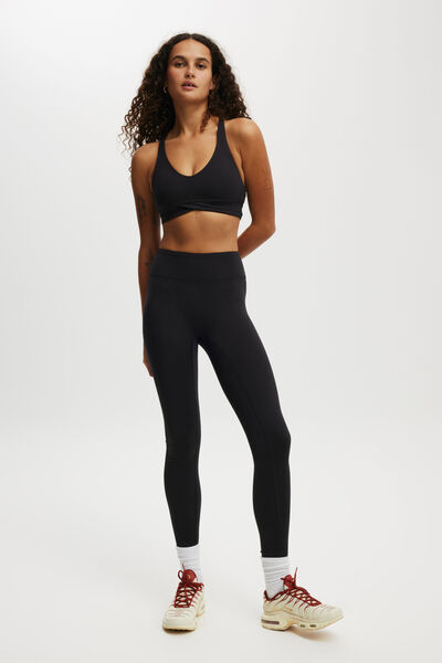 Ultra Soft Track Full Length Tight- Asia Fit, BLACK
