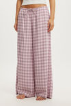 Cloud Soft Wide Leg Flannel Pant, ISLA MICRO CHECK PINK KISS - example image 4