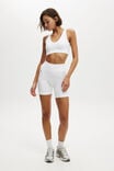 Seamless Plunge Strappy Back Crop, WHITE - alternate image 4