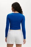 Ultra Soft Fitted Long Sleeve Top, ELECTRIC NAVY - alternate image 3
