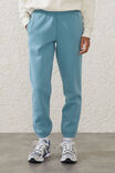 Plush Essential Gym Sweatpant, STONE BLUE/WHITE - alternate image 2