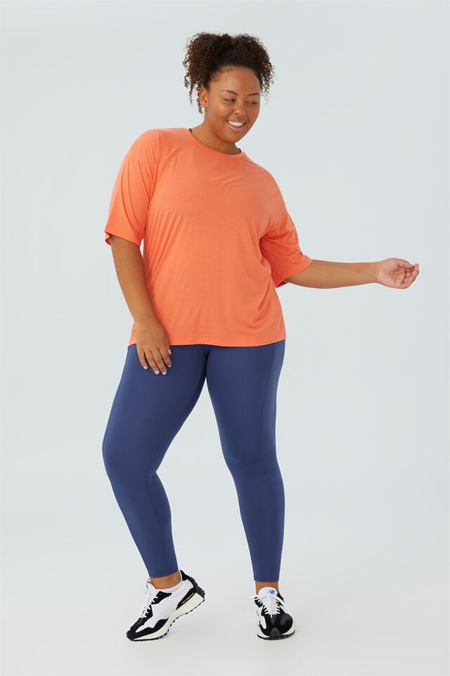 Curve Active Boyfriend Tee, ORANGE QUARTZ