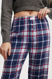 Flannel Boyfriend Boxer Pant, TONI CHECK/NAVY/WHITE AND RED - alternate image 4