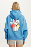 BT21 Plush Graphic Raglan Hoodie, LCN BT21/ECHO BLUE - example image 3
