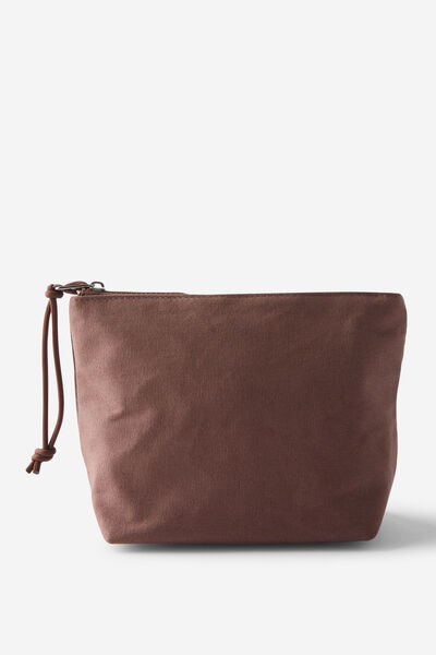 Body Canvas Bikini Bag, CHOCOLATE