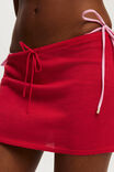 Isla Knit Mini Skirt, SPICY RED - example image 2
