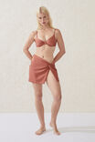 Twist Front Swim Skirt, ROSE DUST SHIMMER - alternate image 1