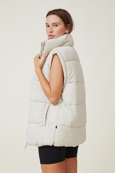 The Recycled Mother Puffer Vest, SEPIA
