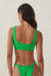 Thick Strap Scoop Crop Bikini Top, GARNET GREEN - alternate image 3