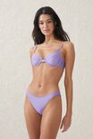 High Side Brazilian Seam Bikini Bottom, ARIEL PURPLE SHIMMER - alternate image 4