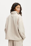 Plush Essential Half Zip Jumper, SESAME MARLE - example image 3