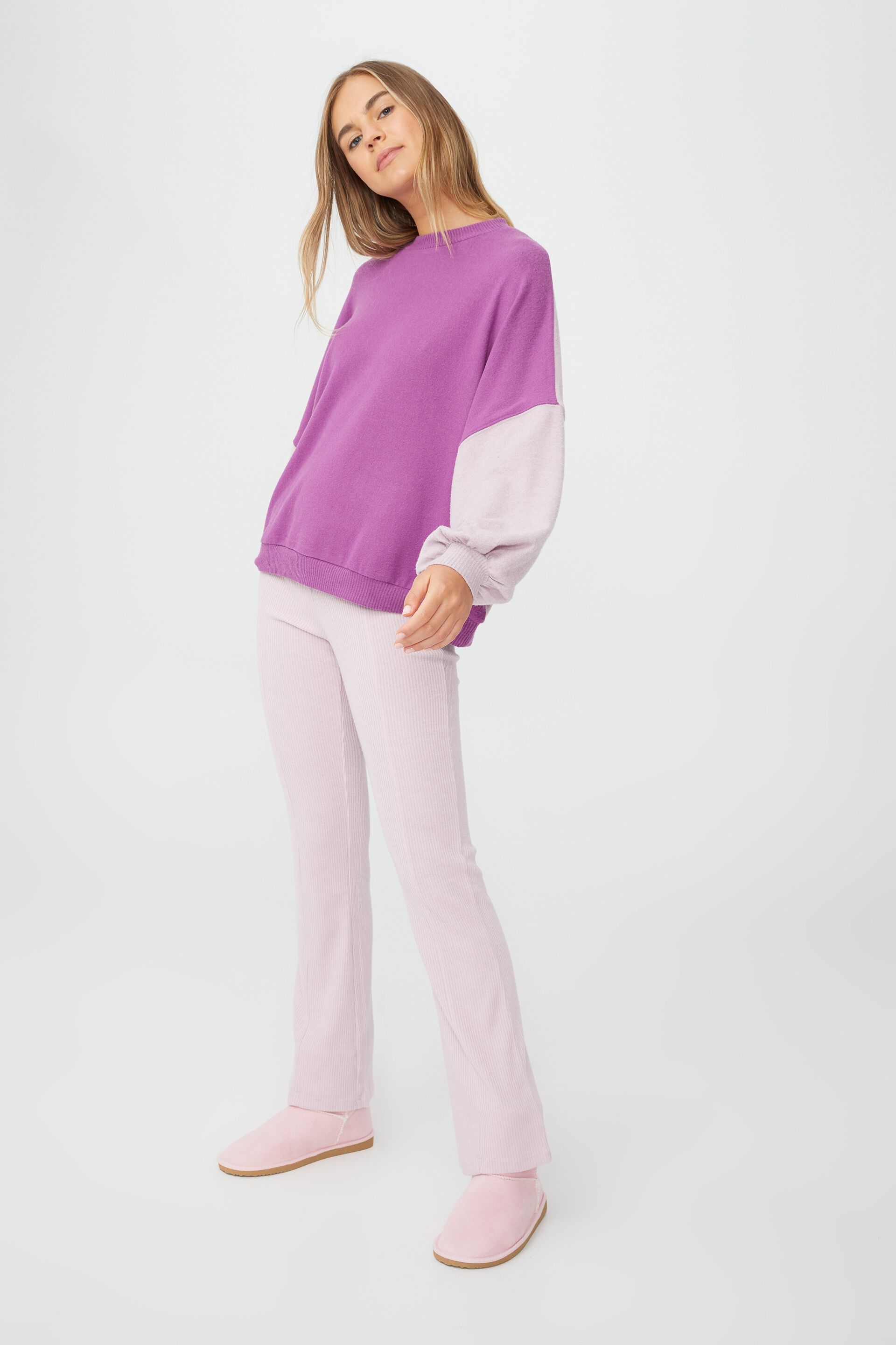 Women Loungewear | Super Soft Rib Flare Pant - JV57054