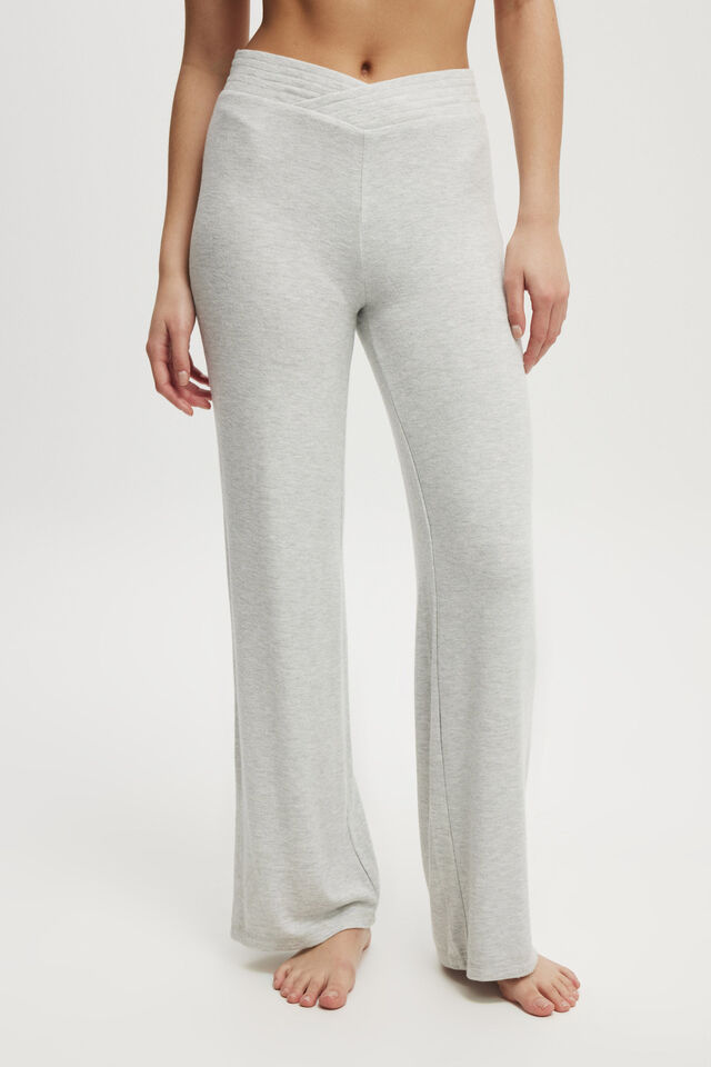 Super Soft V Front Pant, LIGHT GREY MARLE