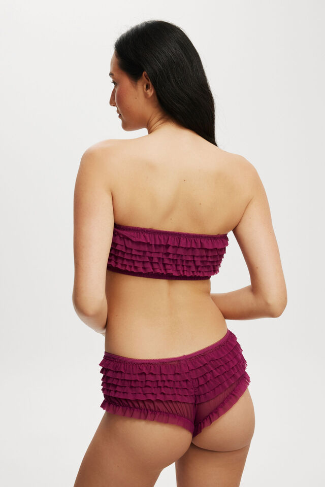 Rara Ruffle Bandeau, BOYSENBERRY