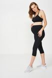 Maternity Core Capri Over Belly Tight, BLACK - alternate image 1