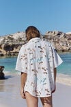 The Floral Vacation Beach Shirt, WHITE FLORAL - alternate image 6