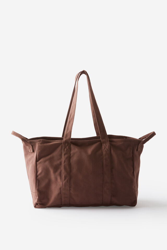 Body Canvas Tote, CHOCOLATE