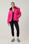 The Recycled Mother Puffer Jacket 3.0, WATERMELON/POLAR FLEECE - alternate image 1