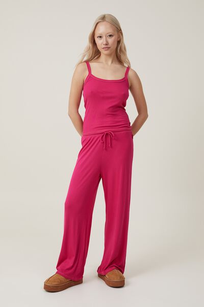 Sleep Recovery Asia Fit Wide Leg Pant, PINK JELLY