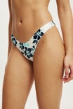 Soft Dip High Side Brazilian Bikini Bottom, HIBISCUS NAVY SHIMMER - example image 2