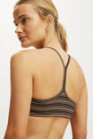 Ultra Smooth T Bar Crop, FRENCH ROAST SPRING STRIPE - example image 2