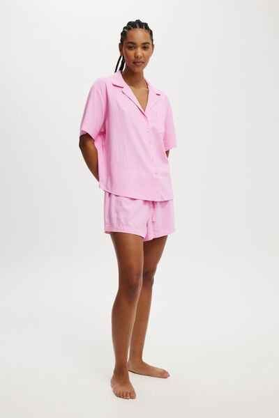 Body Woven Sleep Set, BRIGHT PINK