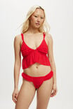 Rara Ruffle Longline Bralette, RASPBERRY - alternate image 1