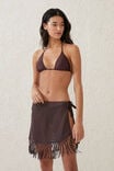 Fringe Beach Mini Skirt, WILLOW BROWN - alternate image 4