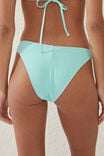 Refined High Side Brazilian Bikini Bottom, BLEACHED AQUA CRINKLE - alternate image 2