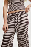 Sleep Recovery Asia Fit Wide Leg Pant, BURGUNDY/ CREAM STRIPE - alternate image 4