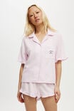 Flannel Short Sleeve Shirt And Short Personalised, PINK PINSTRIPE - alternate image 4