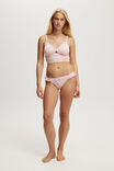 Organic Cotton Ruffle Bikini Brief, ROSE DITSY RED POINTELLE - alternate image 1