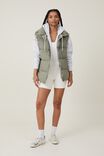 The Recycled Mother Puffer Vest 2.0, DUSTY KHAKI - alternate image 1