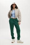 Plush Cross Front Sweatpant, SPORTY GREEN - alternate image 1