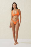 Thick Gathered Strap Brazilian Bikini Bottom, DAHLIAS JACQUARD - alternate image 1