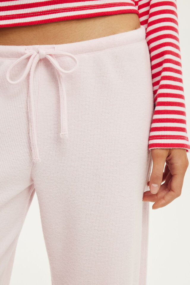 Super Soft Waffle Wide Leg Pant, PINK KISS
