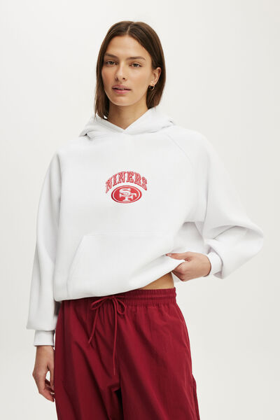 Lcn Plush Premium Graphic Raglan Hoodie, LCN NFL/WHITE 49ERS