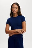 Soft Lounge Fitted T-Shirt, VOYAGE BLUE - alternate image 1