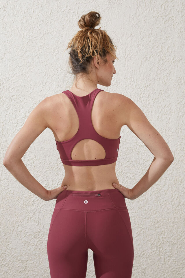 Active Core Keyhole Back Crop, DRY ROSE