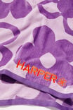 Cotton Beach Towel Personalised, POP FLORAL LILAC - alternate image 1