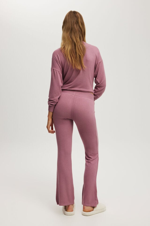 Super Soft Relaxed Flare Pant, WASHED BERRY