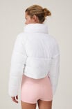 The Mother Puffer Cropped Jacket, WHITE - alternate image 3