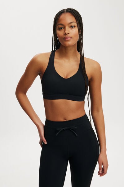 Ultimate High Impact Racer Back Crop, BLACK