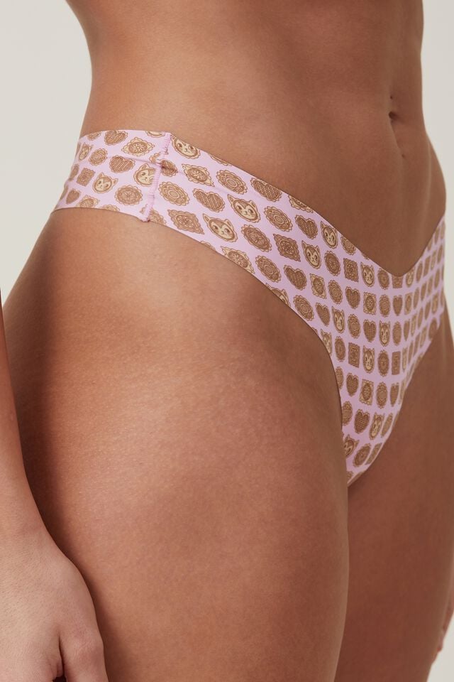 The Invisible G String Brief, MOONCAKES CHECK PINK