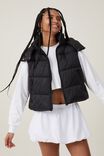 The Recycled Mother Hooded Puffer Vest 2.0, BLACK - alternate image 4