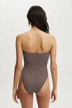 Strapless One Piece Cheeky, WILLOW BROWN CRINKLE STRIPE - alternate image 3